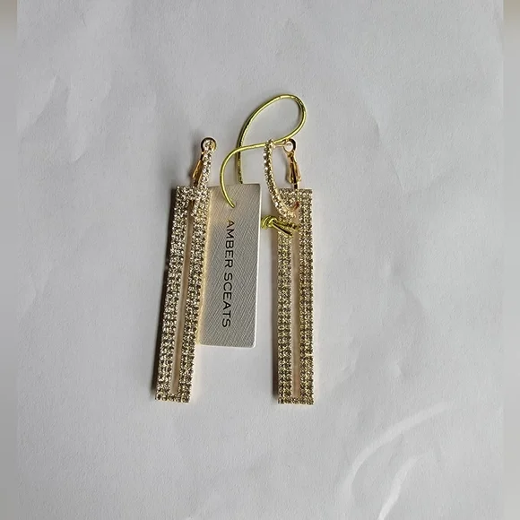 Amber Sceats Crystal Bar Earrings - Picture 2 of 6